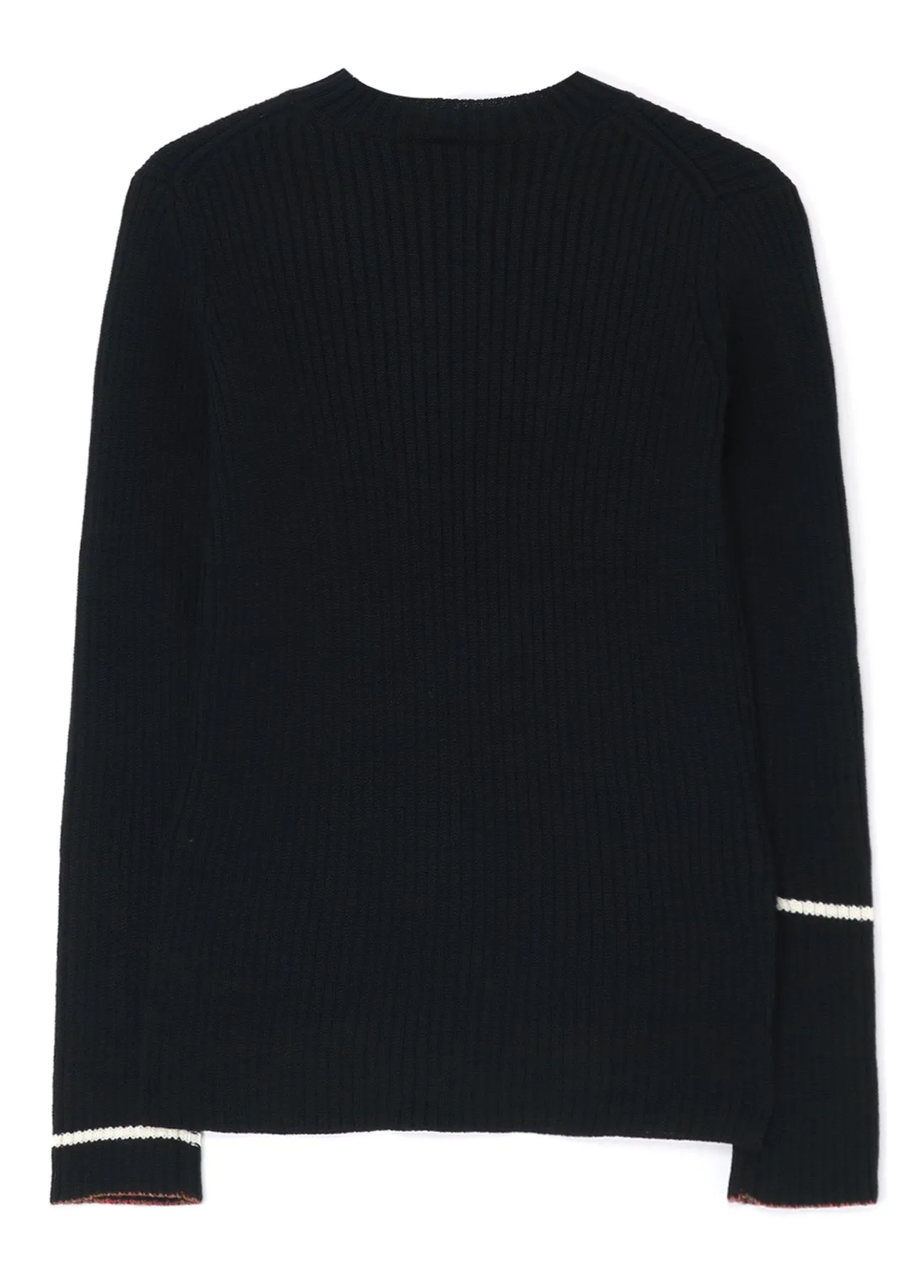 RIB KNIT ROUND NECK PULLOVER