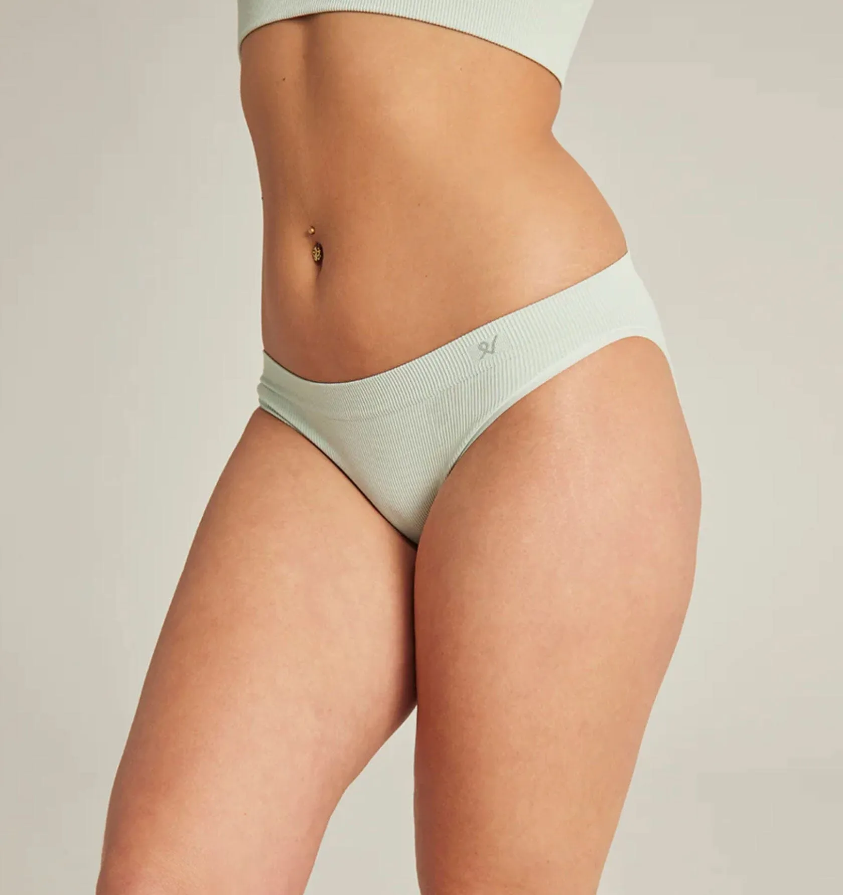 Ribbed high leg brief [Mint]