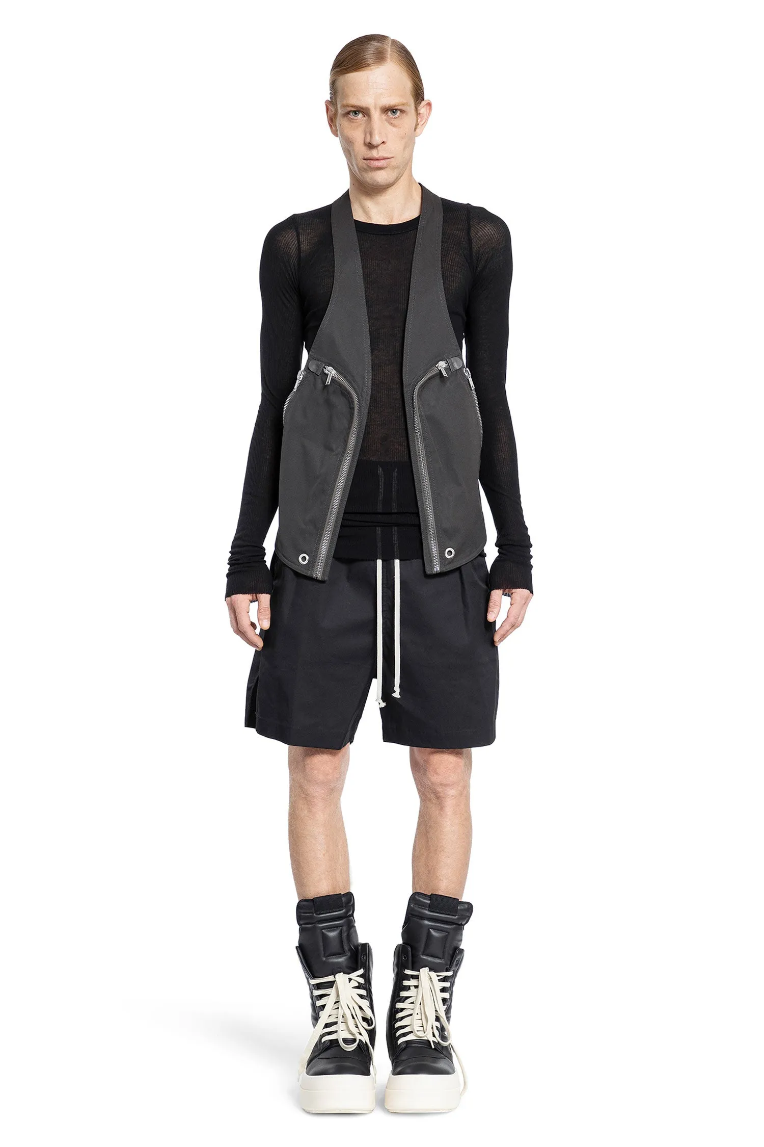 RICK OWENS MAN BLACK T-SHIRTS & TANK TOPS