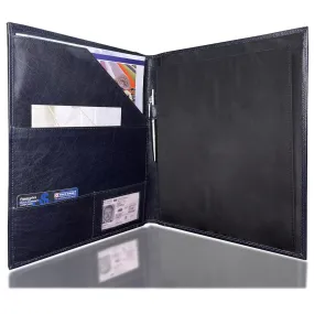 Royal Leather Portfolio (Royal Blue)