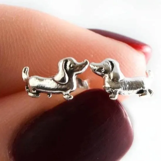 Sausage Dog Stud Earrings