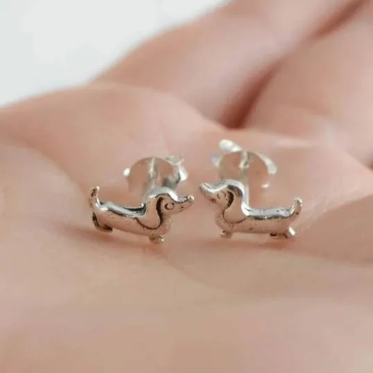 Sausage Dog Stud Earrings