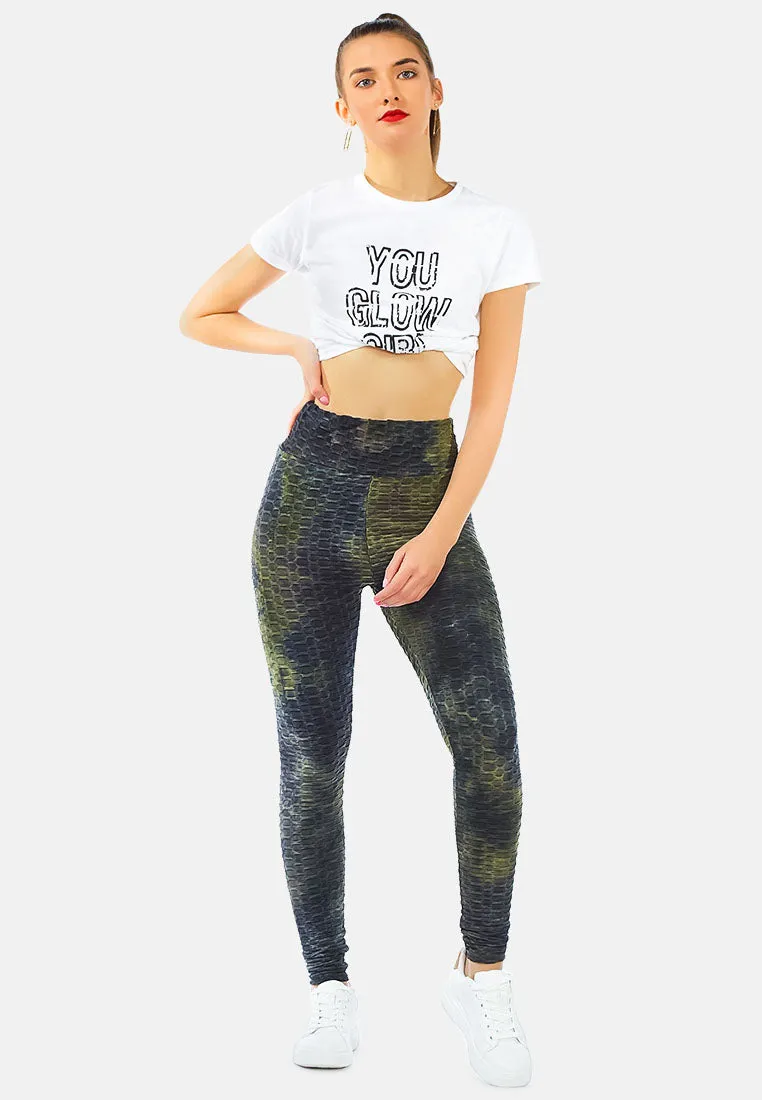 scrunch tie dye workout pants