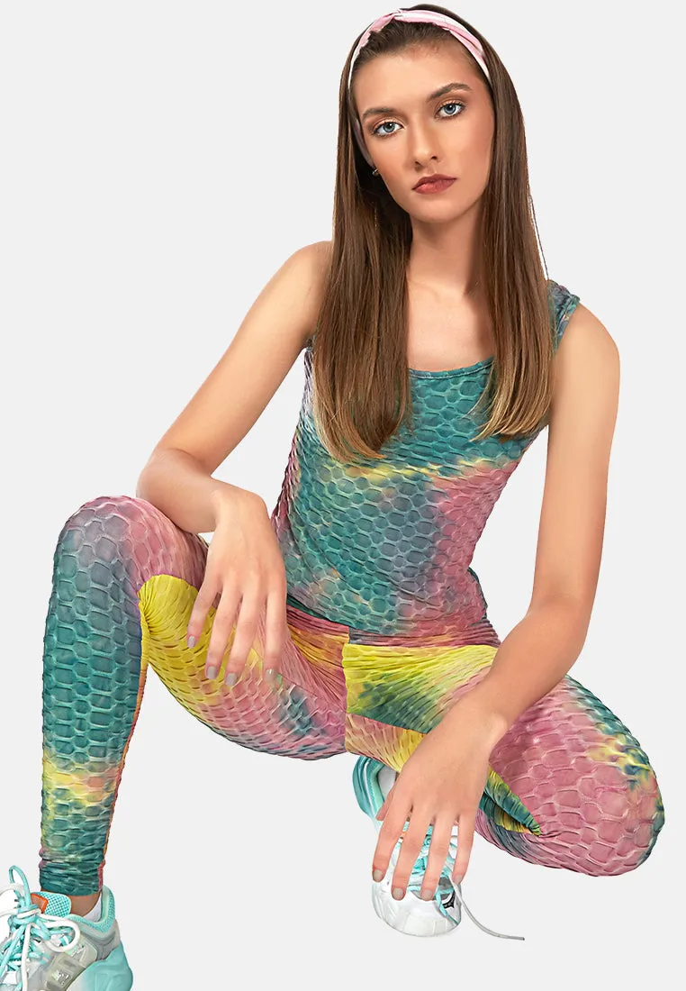 scrunch tie dye workout pants