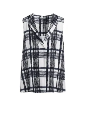 SHADOW PLAID LONG GILET