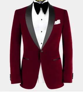 Slim Fit Velvet Blazer