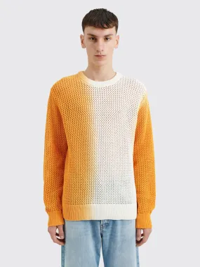 Stüssy Pigment Dyed Loose Guage Sweater Orange