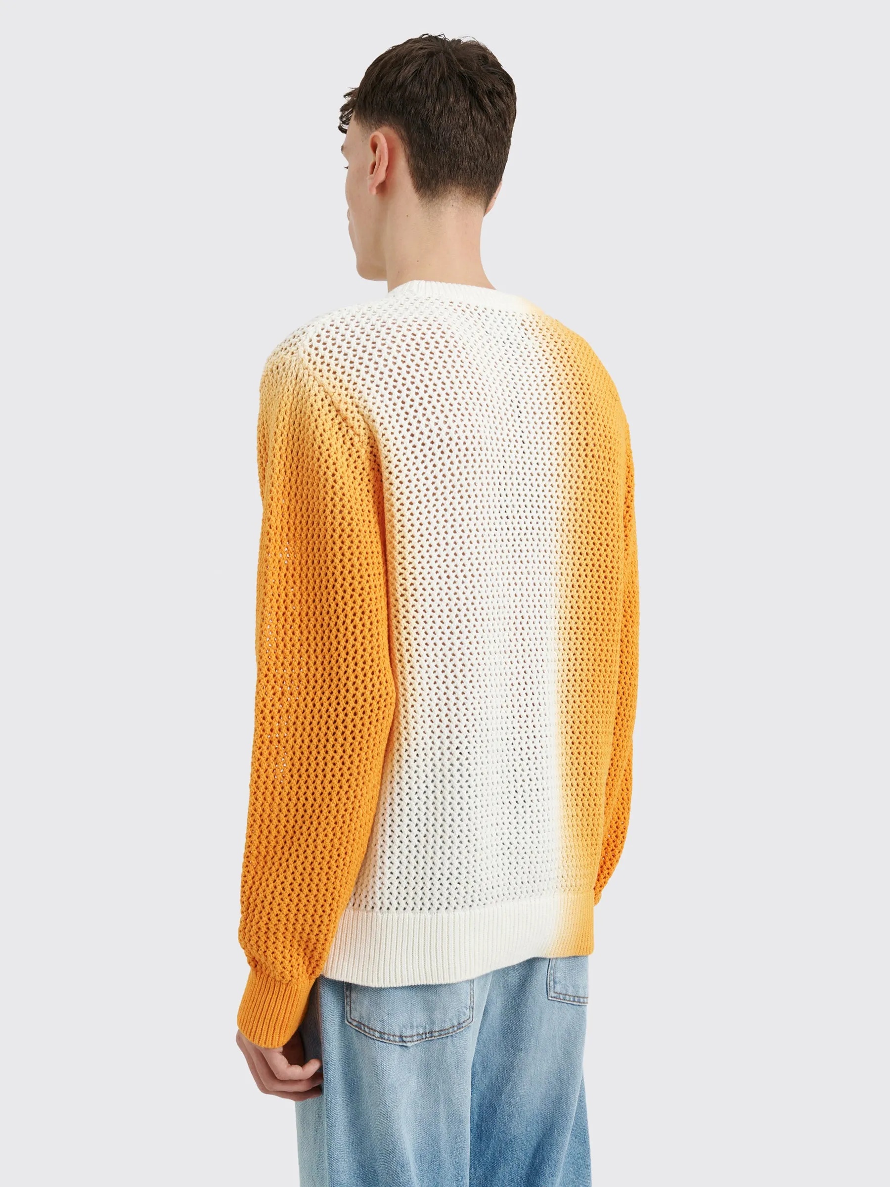 Stüssy Pigment Dyed Loose Guage Sweater Orange