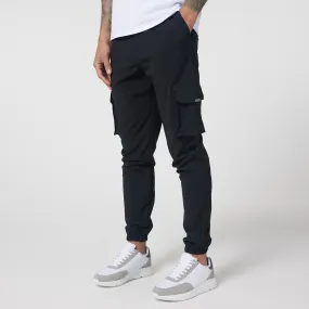 Tech Cuffed Cargo Pant | Black