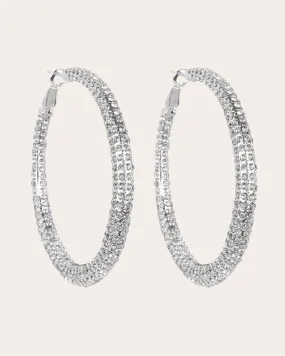 The Gisele hoops - silver plated