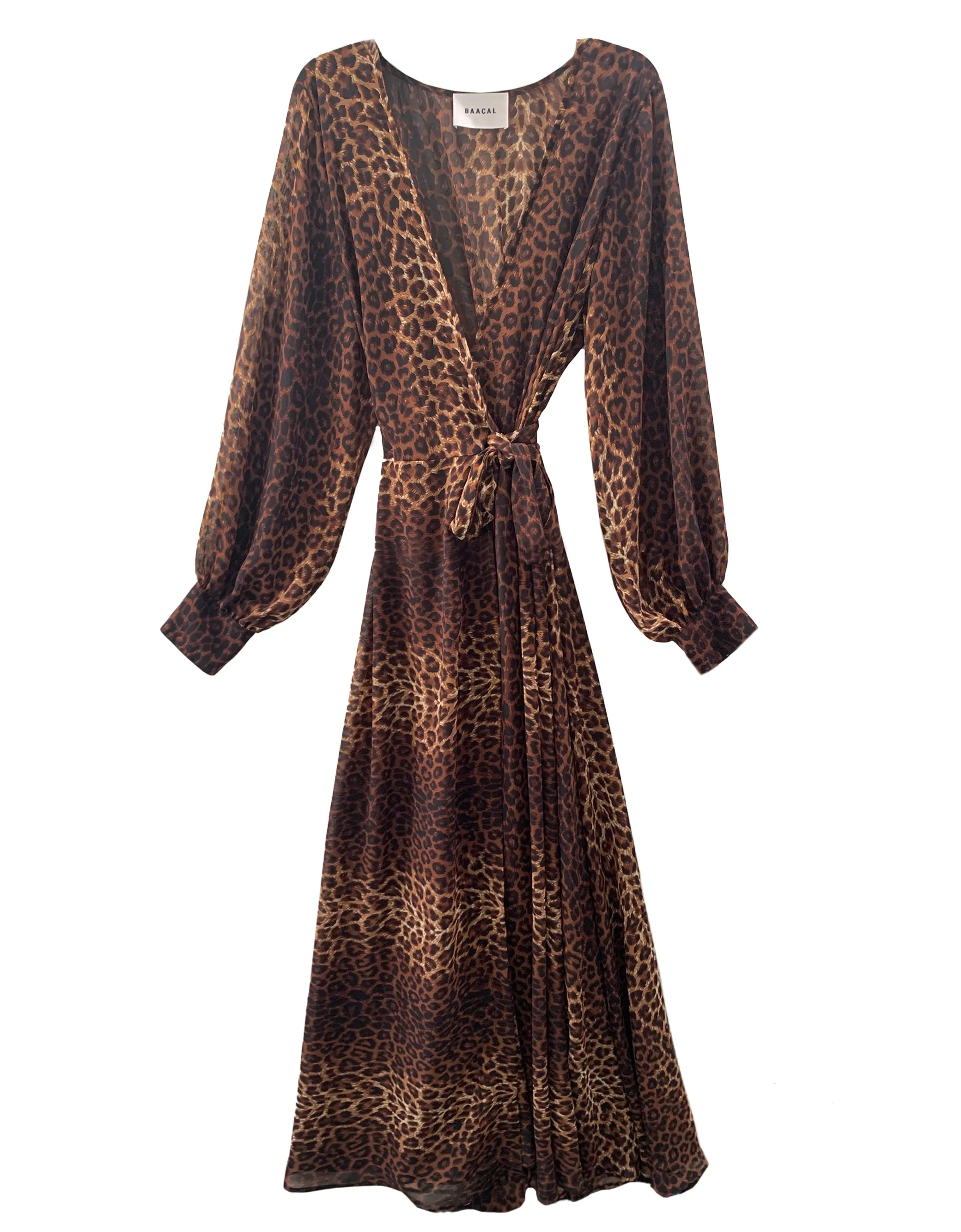 The Maxi Wrap Dress- Leopard