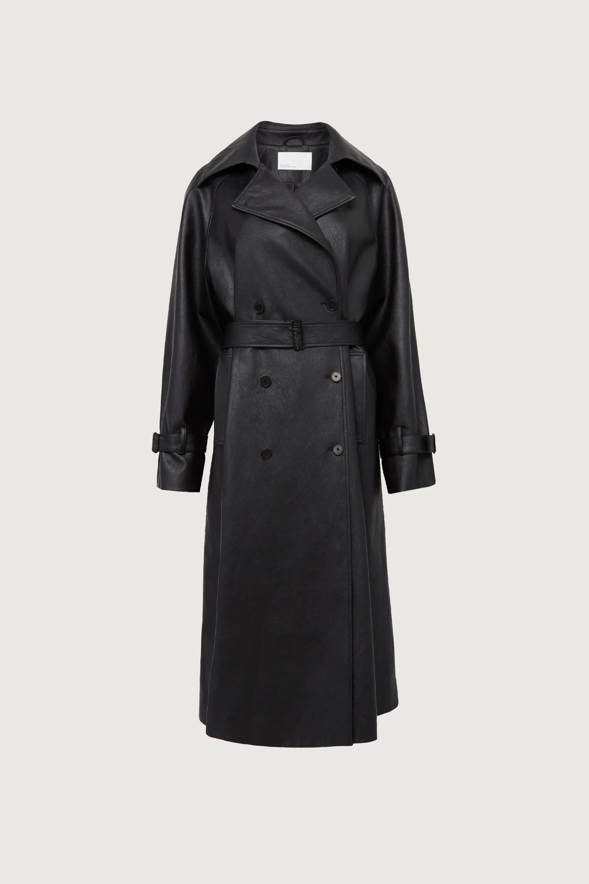 VEGAN LEATHER TRENCH COAT