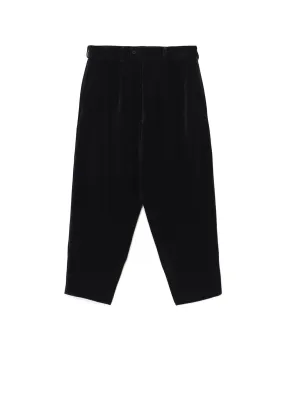 VELVETEEN 1-TUCK TAPERED PANTS