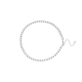 Violet Waterproof Ankle Chain Silver