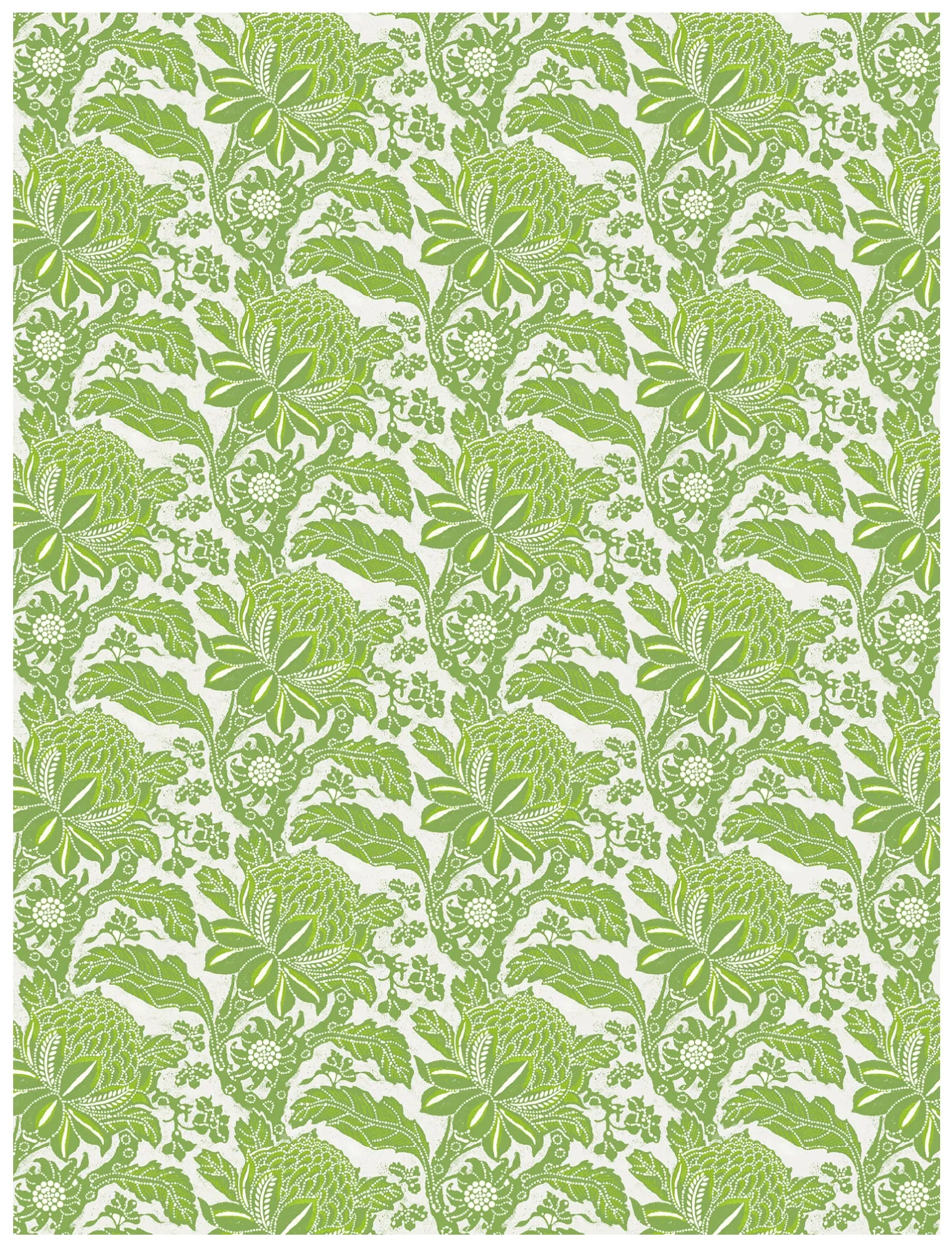 Waratah Green Wallpaper Swatch Sample