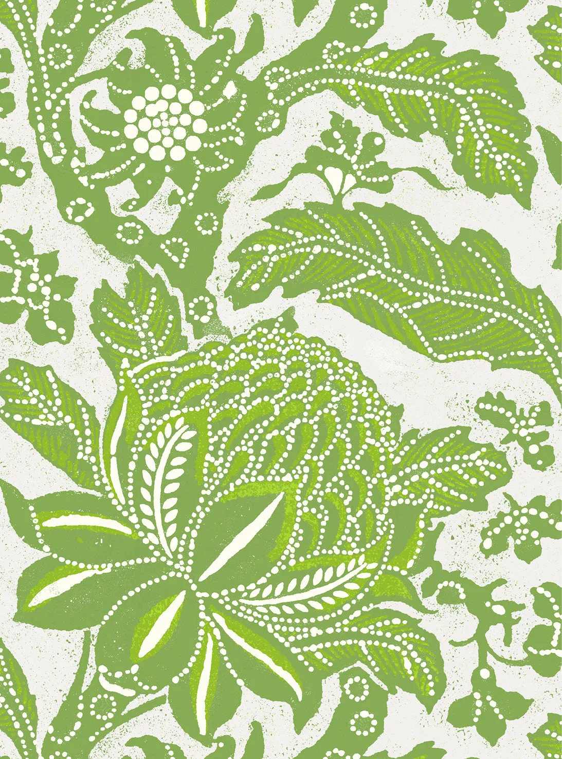 Waratah Green Wallpaper Swatch Sample