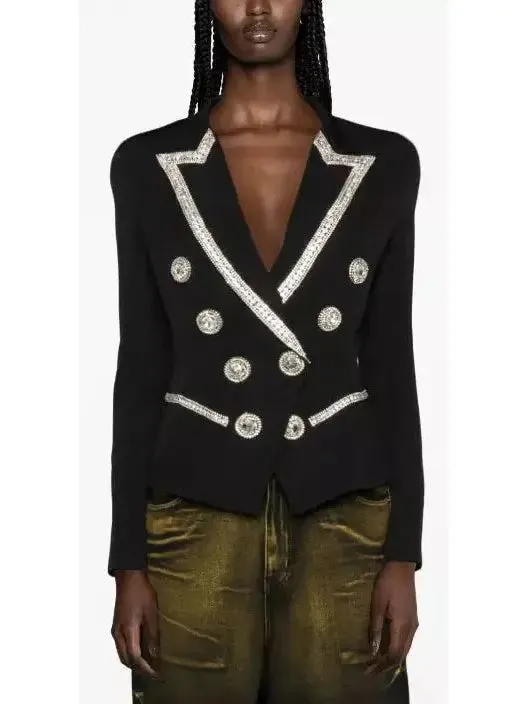 Women’s Double-Breasted Embellished Jacket