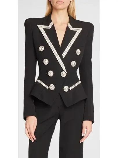 Women’s Double-Breasted Embellished Jacket