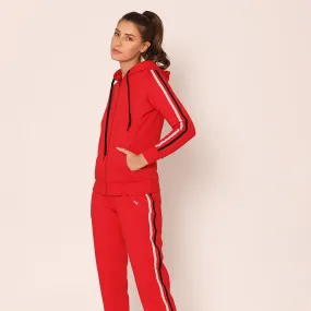 Women's Modern Athleisure Track Suit Set- Urban Red