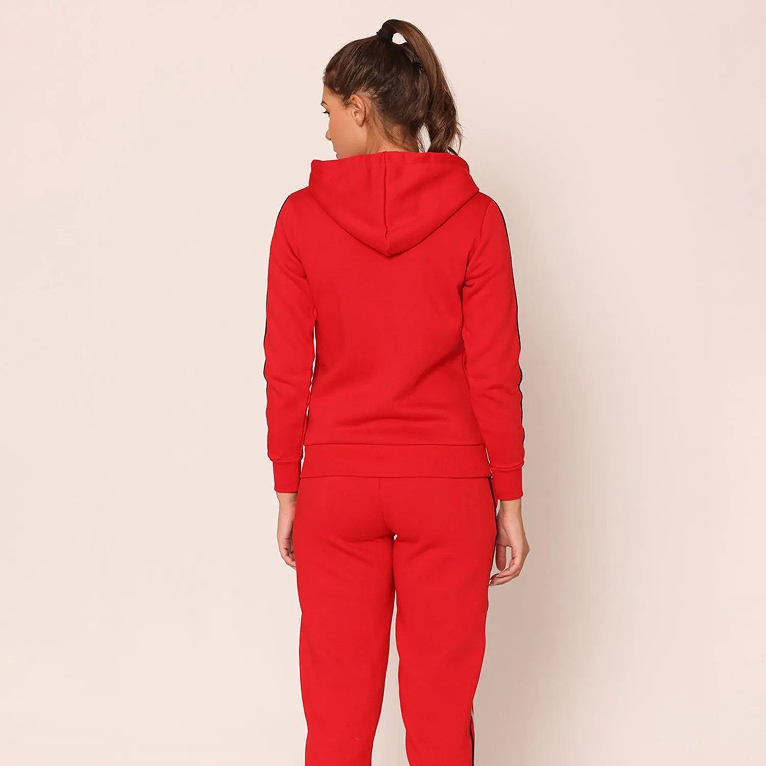 Women's Modern Athleisure Track Suit Set- Urban Red