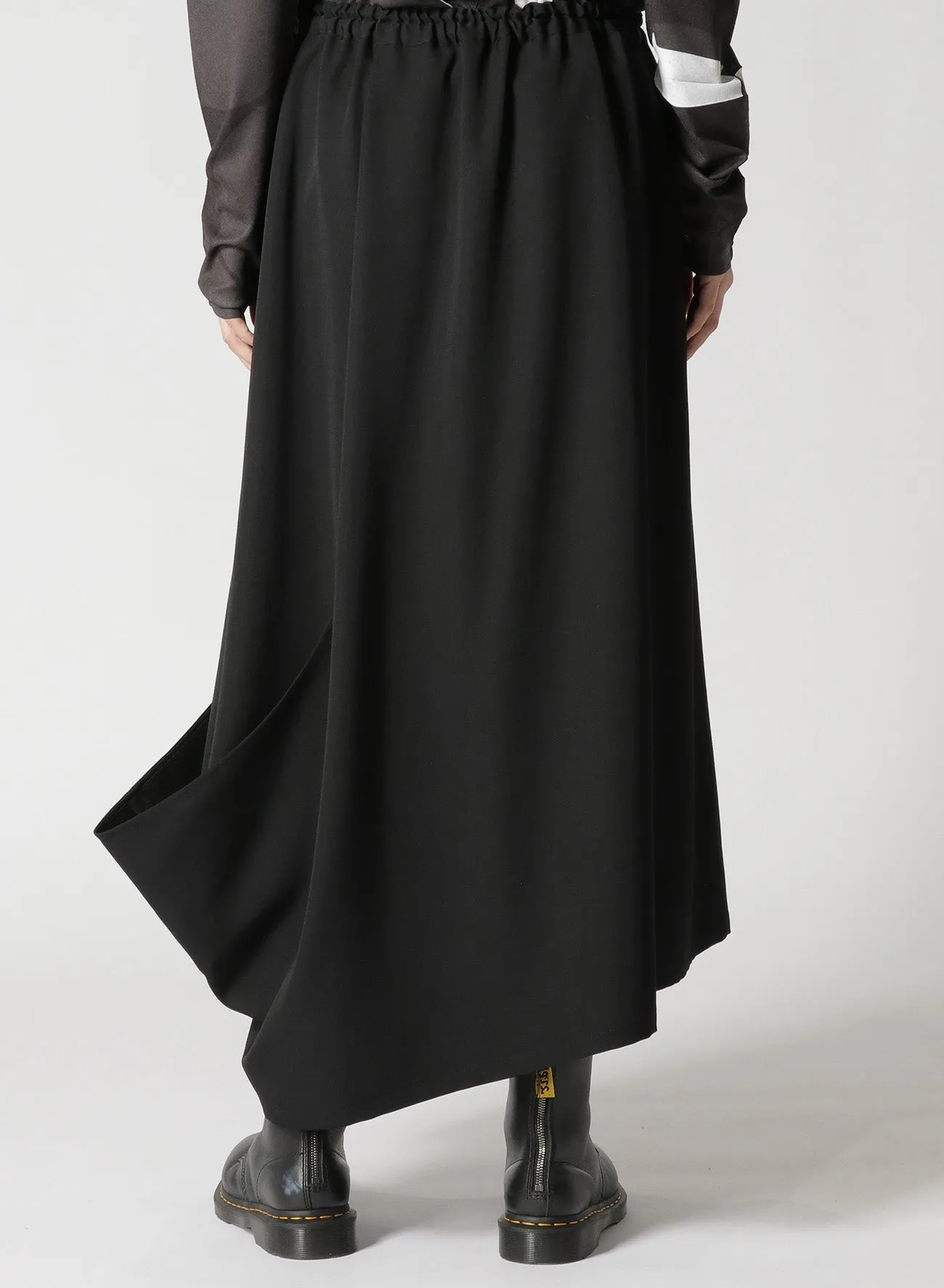 WOOL GABARDINE 2-WAY SKIRT PANTS