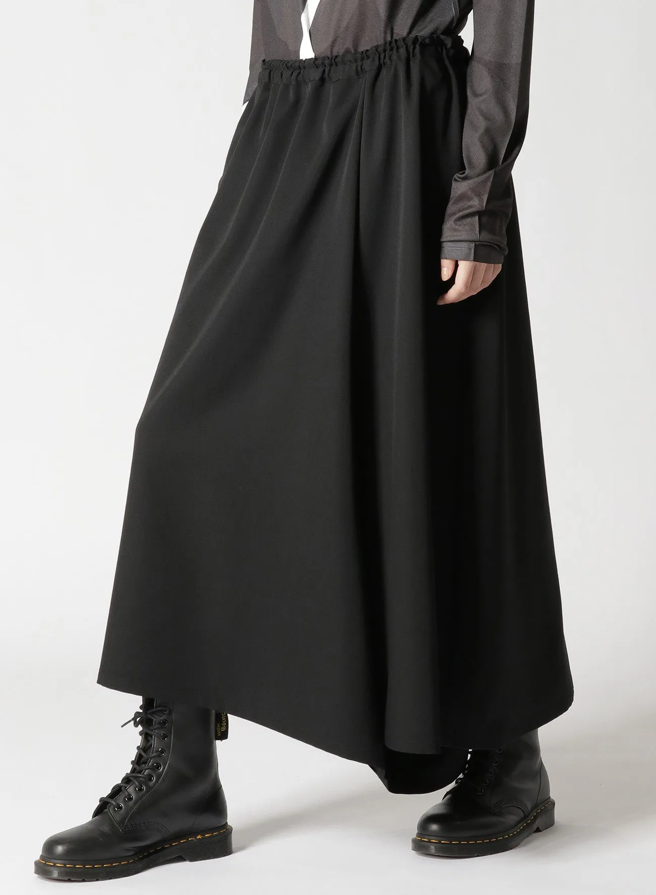 WOOL GABARDINE 2-WAY SKIRT PANTS