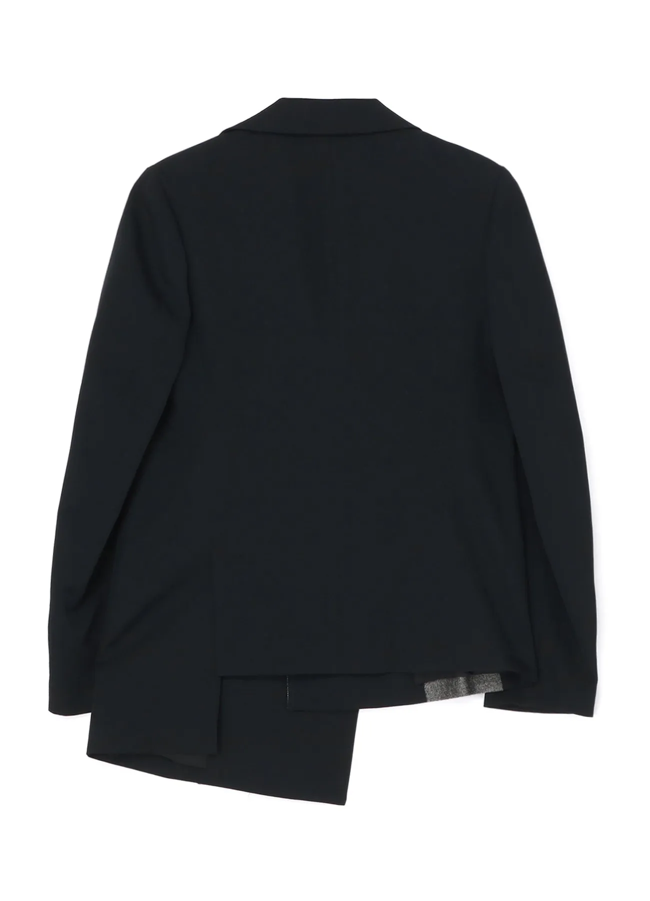 WOOL GABARDINE ASYMMETRIC JACKET