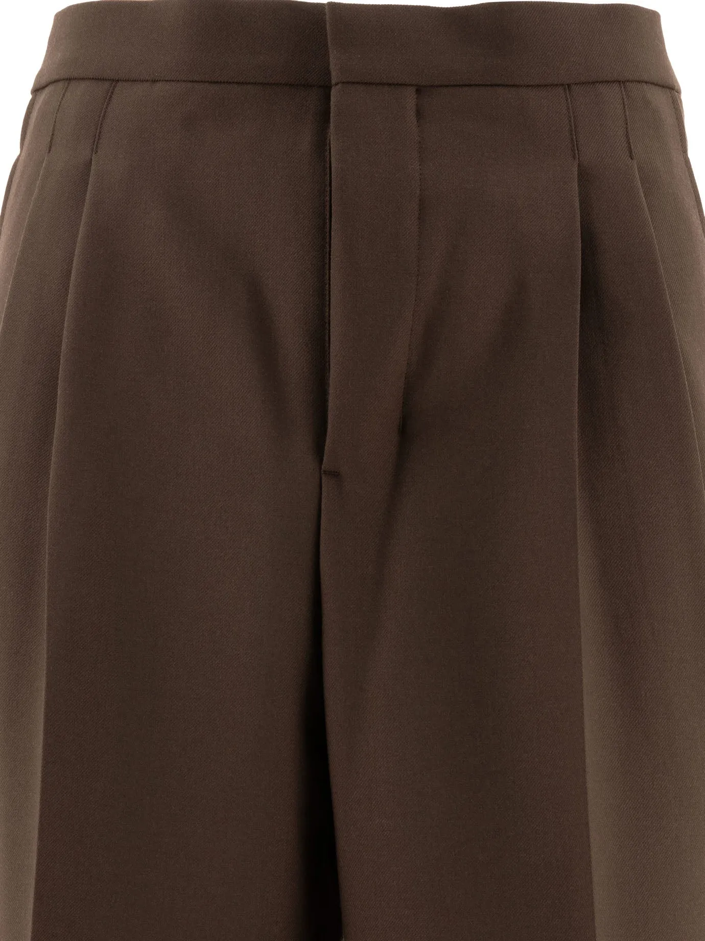 WOOL GABARDINE TROUSERS