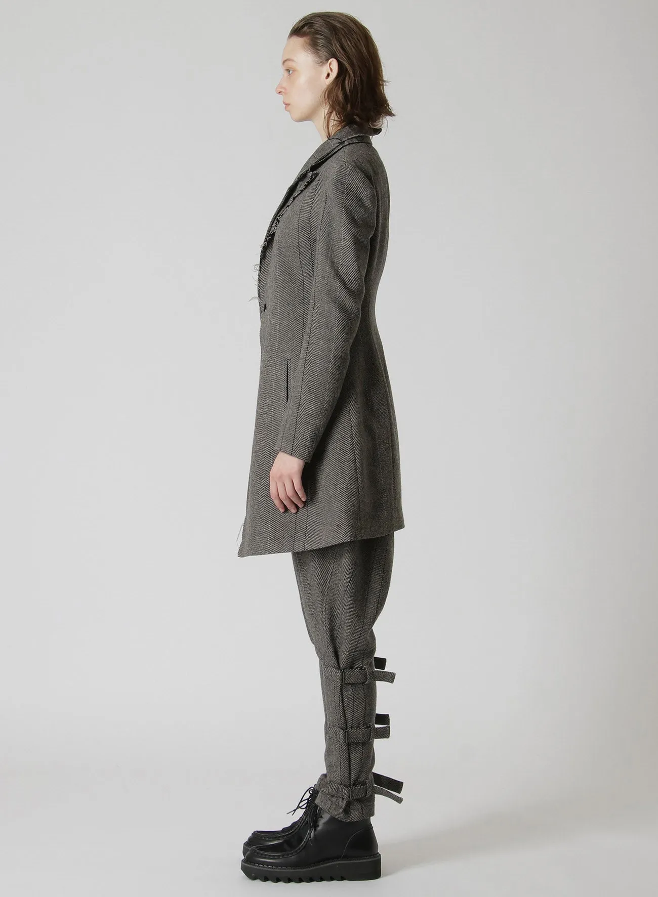 WOOL TWEED DOUBLE LEFT FRONT JACKET