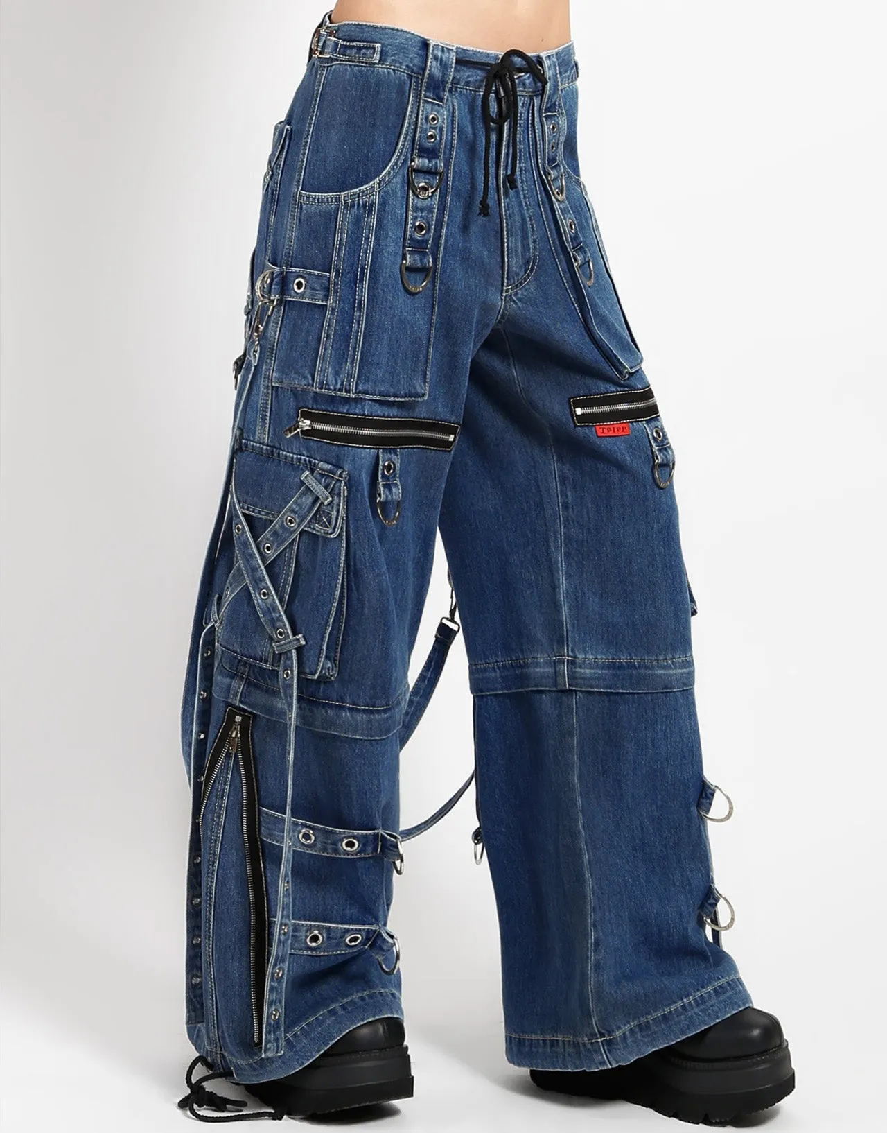 X-STRAP PANT BLUE DENIM